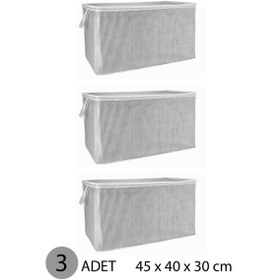 Resim Kazak Hurcu Mini Hurç 45x40x30 Cm Gri - 3 Adet Renkli 