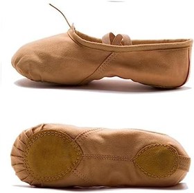 Resim SOIMISS 1 Çift Kız Daireler Kız Bale Ayakkabıları Düz Ayakkabı Prenses Bale ları Daireler Barre ları Terlik Dans ları Taban 