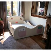 Resim Puf Bebe Montessori Serisi_tavşanlı Çocuk Ve Bebek Yatağı 120x200 Ölçüde (İÇ YATAK DAHİLDİR) 