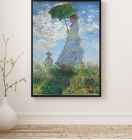 Resim Claude Monet - Şemsiyeli Kadın Madame Monet Ve Oğlu Fine Art Baskı - Hahnemühle Matt Fibre / 40x50 / Eseri Baskı Ölçüsüne Tam Oturt (Beyaz kenar olmasın / Eserden kırpılır) 