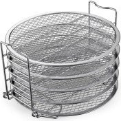 Resim Luminnaly Ninja Foodi 6,5 Qt / 8 Qt Hava Fritöz Sepet Tepsisi Için 5 Katmanlı Paslanmaz Çelik Istiflenebilir Izgara Rafı (Yurt Dışından) 