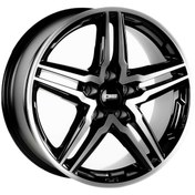 Resim CMS-1221-04 7.5x17" -5x100 ET47 57.1 Diamond Black Gloss Jant (4 Adet) 