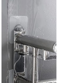Resim Thentech Güçlü Yakışkanlı Tablo Çerçeve Askılığı Banyo Lif Askılığı Güçlü Yapışkan Suya Dayanıklı Şeffaf Beyaz 