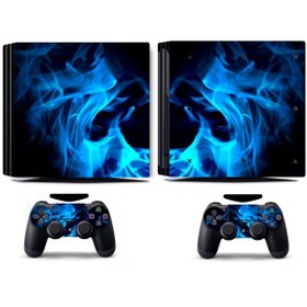 Resim Kt Grup Blue Fire Playstation 4 Pro Full Sticker Kaplama Uyumlu 