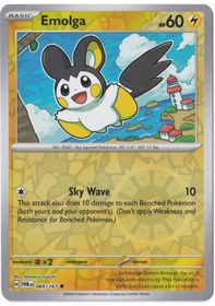 Resim Emolga Reverse Holo 069/167 - Twilight Masquerade - Pokemon Kartı Mint 