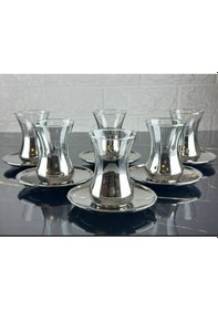 Resim Rova Tr Titanyum Kaplama 6 Kişilik Çay Bardağı Seti Gümüş 