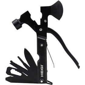 Resim Hegi 18 Fonksiyonlu Paslanmaz Çelik Kamp Baltası ve Çekiç - Siyah 