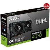 Resim ASUS DUAL-RTX4070-O12G 12GB Geforce RTX4070 GDDR6X 192bit HDMI 3xDP 16x Ekran Kartı 
