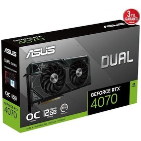 Resim ASUS DUAL-RTX4070-O12G 12GB Geforce RTX4070 GDDR6X 192bit HDMI 3xDP 16x Ekran Kartı 