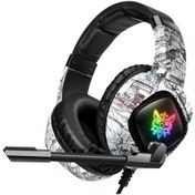 Resim Geeroyoo Onıkuma K19 Camo Beyaz Oyun Kulaklığı - Led Işıklı, Mikrofonlu, Ses Kontrolü Ve Mikrofon Sessizleme Fonksiyonlarıyla 40mm Surround Ses 