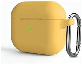 Resim Microcase Airpods 3. Nesil Kulaklık ve Şarj Ünitesi için Silikon Kılıf Sarı-AL2830 