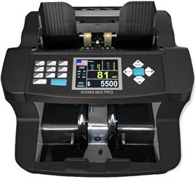 Resim Sigma Mix Pro TL - EUR - USD - GBP - SRY Destekli Sahte Kontrollü Karışık Para Sayma Makinesi 