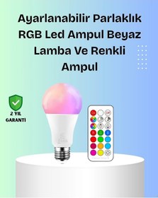 Resim Rgbw Teknolojili Akıllı Led Ampul, Zamanlayıcılı Çok Renkli 