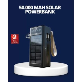 Resim Prativas Güneş Panelli LED Işıklı Taşınabilir Şarj 