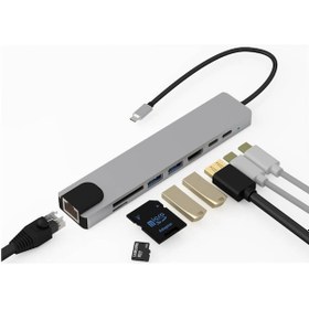 Resim Type C To Ethernet, Hdmi Çoklu Kart Okuyucu 2Xusb 3.0 Hub Usb C (518945865) 