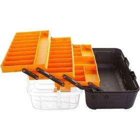 Resim Super-Bag Super Bag 16" Raflı Balıkçı Takım Çantası Sarı ABS Plastik 28 Parça Organizer ile Fonksiyonel 