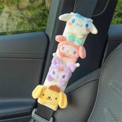 Resim IP Sanrio Seyahat Aksesuarları Araba Güvenlik Kemeri Omuz Kılıfı Koruyucu Kılıf İç Dekorasyon Karikatür Sevimli Merhaba Kitty Seyahat için Gerekli 