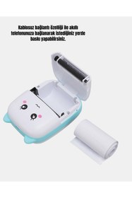 Resim Sepetink Kablosuz Mini Cep Yazıcısı Bluetooth Destekli 1200mAh Bataryalı 