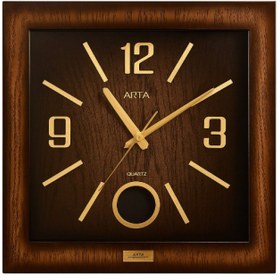 Resim Ahşap Tasarımlı Duvar Saati 