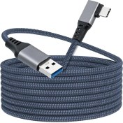 Resim Mena Rise Oculus ile Uyumlu Link Kablosu 6mt, 5gbps USB Hızlı Veri Aktarımı, Hızlı Şarj Usb-C, 2 Uyumlu (Usb To Type-C) 