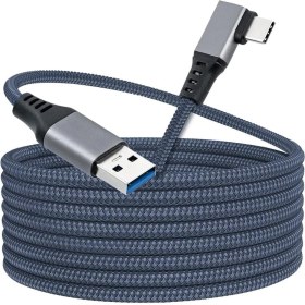 Resim Mena Rise Oculus ile Uyumlu Link Kablosu 6mt, 5gbps USB Hızlı Veri Aktarımı, Hızlı Şarj Usb-C, 2 Uyumlu (Usb To Type-C) 