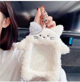Resim Gaojunshop01 Beyaz Renkli Sevimli Kedi Yıldız Desenli Peluş Kartlık Anahtarlık Çanta Aksesuarı Diğer 
