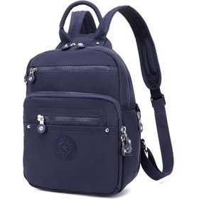 Resim Smart Bags Günlük Küçük Boy Su Geçirmez Krınkıl Kumaş Kadın Sırt Çantası Lacivert 