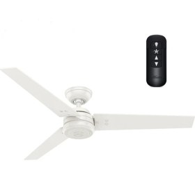 Resim HUNTER FAN - Protos Beyaz - 132 Cm. Uzaktan Kumandalı Nemli Dış Mekan Tavan Vantilatörü 