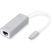 Resim Assmann Digitus Usb Tip C (USB 3.0) Gigabit Ethernet Adaptörü, 1 X 10/100/1000 Port, 1 X Usb Tip C Erkek Por 