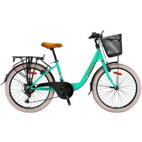 Resim Tetra 3.0 - 24" City Bike - 13' - 21 Vites - V.b. - Mint Yeşili-kahverengi/bej Yeşil 