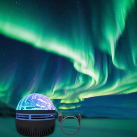 Resim Renkli Dönen Aurora Projeksiyon Gece Lambası, Noel Hediyeleri için Romantik Yıldızlı Gökyüzü Projeksiyonu. 