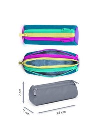 Resim Coral High Pembe Pastel Renkli Üç Bölmeli Kalem Çantası - Kız Çocuk 