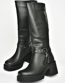 Resim fox SHOES T996224009 Kalın Topuklu Kadın Çizme 