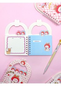 Resim Apple Elma Tavşan Ayraçlı A6 Not Defteri 10x15 Cm - Parti Tavşan 