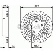 Resim Bosch Fren Diski Ön [5d 288mm] Transıt Cüstom 2.0 Tdcı 15 Ylf6 