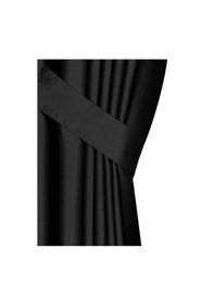 Resim Super Blackout Serisi Gece Siyahı Rengi Işık Geçirmez Ekstraforlu Fon Perde Siyah 