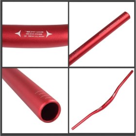 Resim Baygın Bisiklet Wake Alüminyum Siyah Riser MTB Gidon 31.8 780MM Yüksek Mukavemetli ve Ergonomik Yapı 