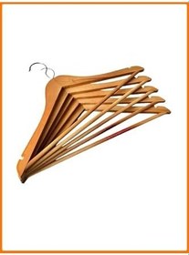 Resim EZMK Ev Gereçleri Askı, Elbise Askısı, Cilalı Ahşap Elbise Askısı- 12 Adet 