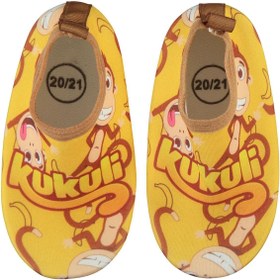 Resim Kukuli Baskılı Tabanlı 20-24 Numara Deniz Ayakkabısı - Hardal - Hardal / 20 