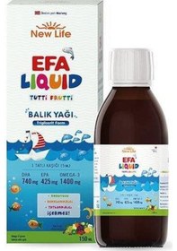 Resim Newlife Efa Liquid Tutti Frutti Balık Yağı Şurubu 150Ml 