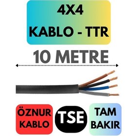 Resim Öznur 4x4 Ttr Kablo Metre Seçenekli Siyah - 10 Metre 