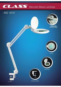 Resim Class Mg-1815 Masa Üstü 81Ledli 5X Büyüteç Dokunmatik Anahtarlı 