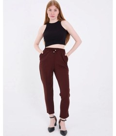 Resim Tam Kalıp Basic Eşofman Pantolon - Bordo 