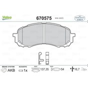 Resim VALEO 670575 Balata Fren On-(Subaru: Impreza 00-12 1.5 ) 26296AE200 (WH117645) 