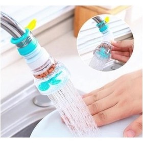 Resim Oynar Başlıklı Pervaneli Taşlı Mutfak Musluk Başlığı Şeffaf 