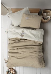 Resim Cotton Box Cuddly Nakışlı Bebek Nevresim Takımı Lamp Bej 