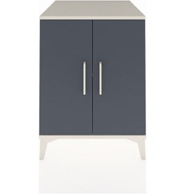 Resim Kronos Komodin Tek Raflı 2 Kapaklı 60x59x80 Aytaşı-antrasit Aytaşı 