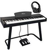 Resim Midex PLX-125BK Tuş Hassasiyetli 88 Tuş Bluetooth Taşınabilir Dijital Piyano (Stand Ve Kulaklık İle) 