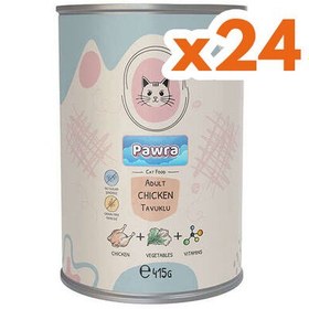 Resim Pawra Tavuklu Yetişkin Kedi Konservesi 415 Gr x 24 Adet 