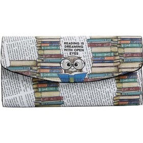 Resim Kadın Bej Cüzdan - The Wise Owl Tasarım Bej 